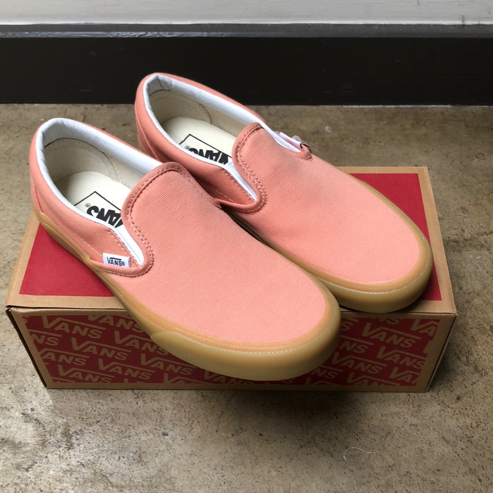 Pink vans slip-ons